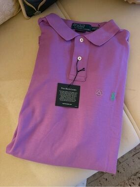 Polo by Ralph Lauren Purple Polo Shirt with Teal Logo
